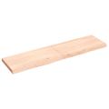 vidaXL Nástenná polica 120x30x(2-4) cm neošetrený dubový masív