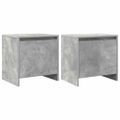 vidaXL Nočné stolíky 2 ks betónové sivé 45x34x44,5 cm drevotrieska