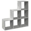vidaXL Knižnica 3-poschodová betónovosivá 99x29x99 cm kompozitné drevo