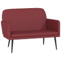 vidaXL Lavička vínovočervená 107x80x81 cm umelá koža