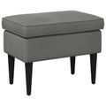 vidaXL Taburetka Tmavosivá 55 x 35 x 41 cm Zamat