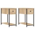 vidaXL Nočné stolíky 2 ks dub sonoma 30x60x60 cm kompozitné drevo