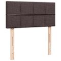 vidaXL Posteľný rám boxsping s matracom hnedý 90x200 cm látka