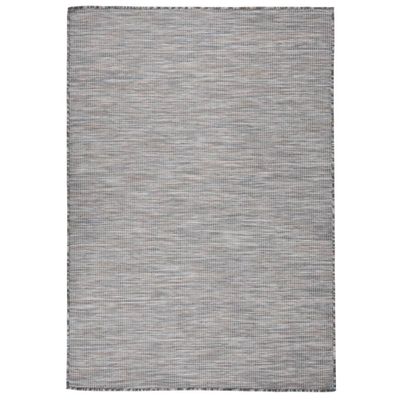 vidaXL Vonkajší koberec s plochým tkaním 160x230 cm hnedý a modrý