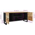 vidaXL TV skrinka 105x33x46 cm masívne mangovníkové drevo