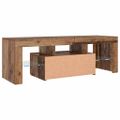 vidaXL TV skrinka s LED staré drevo 120x36,5x40 cm kompozitné drevo