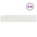 vidaXL Obrubník trávnika 30 ks 20 x 103 cm Biela