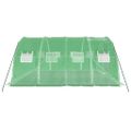vidaXL Fóliovník s oceľovým rámom zelený 16 m² 4x4x2 m