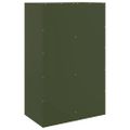 vidaXL Komoda olivovo-zelená 67x39x107 cm oceľová