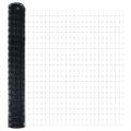 vidaXL Európsky plot s hrotmi 10 x 1,6 m PVC potiahnutá oceľ Sivá