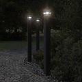 vidaXL Vonkajšia stojaca lampa so zásuvkou čierna 110 cm hliník