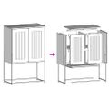 vidaXL Highboard horčicová žltá 68x39x107 cm Oceľ