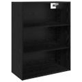 vidaXL Highboard Čierny dub 69,5 x 32,5 x 180 cm Kompozitné drevo