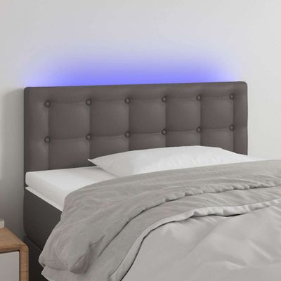 VidaXL Čelo postele sivé 100x5x78/88 cm umelá koža