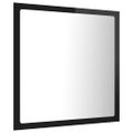 vidaXL Kúpeľňové zrkadlo s LED, lesklé čierne 40x8,5x37cm, akryl