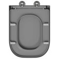 vidaXL WC sedadlo Sivá 47,5 x 35 x 3,6 cm Duroplast