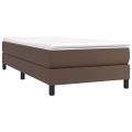 vidaXL Boxspring posteľ s matracom hnedá 100x200 cm umelá koža