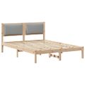 vidaXL Rám postele Svetlosivá 140 x 190 cm Masívne borovicové drevo