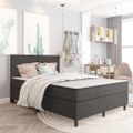 vidaXL Rám na boxspring posteľ, sivý, látka 140x200 cm