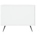 vidaXL Konferenčný stolík lesklý biely 50x50x40 cm kompozitné drevo
