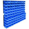 vidaXL Úložná sada s 96 košmi a nástennými panelmi modrá