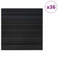 vidaXL Kobercová dlaždica Prúžkovaná svetlosivá 50 x 50 cm 36 ks