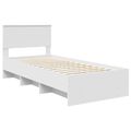 vidaXL Rám postele s čelnou doskou Biela 120 x 123 cm Kompozitné drevo