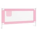 vidaXL Zábrana na detskú posteľ ružová 180x25 cm látka