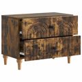 vidaXL Nočný stolík Dymový dub 62 x 34,5 x 48 cm Kompozitné drevo