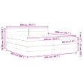 vidaXL Posteľ s pružinovým rámom s vankúšom Čierna 200 x 200 cm látka
