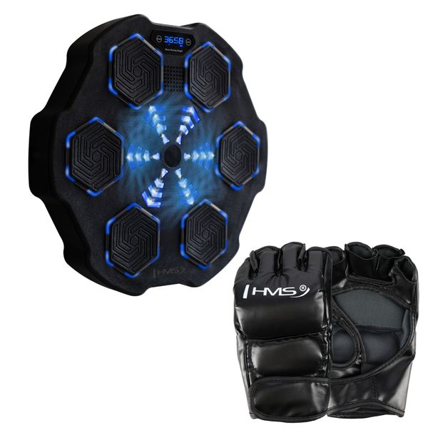 Elektronický boxerský terč HMS TB02 s LED, Bluetooht a rukavicami (Music Boxing Machine)