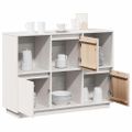 vidaXL Komoda biela 110,5x35x80 cm borovicový masív