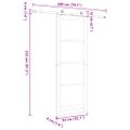 vidaXL Posuvné dvere ORKDAL 83 x 232 cm Prírodná a čierna