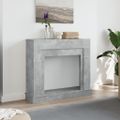 vidaXL Obloženie krbu betónovosivé 100x30x87,5 cm kompozitné drevo