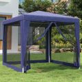 vidaXL Párty stan a 4 sieťkované bočné steny modrý 2,5x2,5 m HDPE