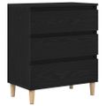vidaXL Servírovacia skriňa Čierny dub 60 x 35 x 70 cm Kompozitné drevo