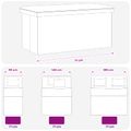 vidaXL Skladacia úložná lavička Hnedá 180 kg 80 L 77 x 38 x 38 cm PVC