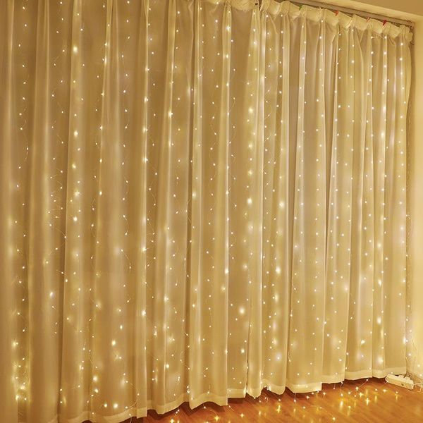 LED CURTAIN (100 LED LAMPS) 3Mx1M WITHOUT PENDANT WARM WHITE