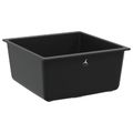 vidaXL Drez 80% Kvárc a 20% Živica 430 x 460 mm Čierna