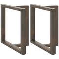 vidaXL Nohy k jedálenskému stolu v tvare T, 2 ks, čierne, 80x35x(72-73) cm, oceľ