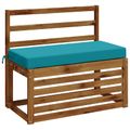 vidaXL Vankúš na lavičku SOEST 100% polyester Tyrkysová 60 x 40 x 8 cm