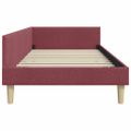 vidaXL Rohový rám postele Víno červené 90 x 200 cm látka