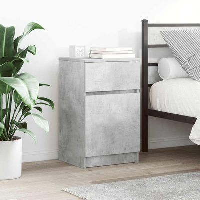 vidaXL Nočné stolíky 2 ks betónové sivé 39x35x65 cm kompozitné drevo