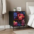 vidaXL Nočný stolík KIEL Čierny dub 36 x 33 x 51 cm Kompozitné drevo