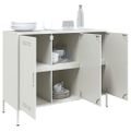 vidaXL Komoda bela 100,5x39x79 cm oceľ