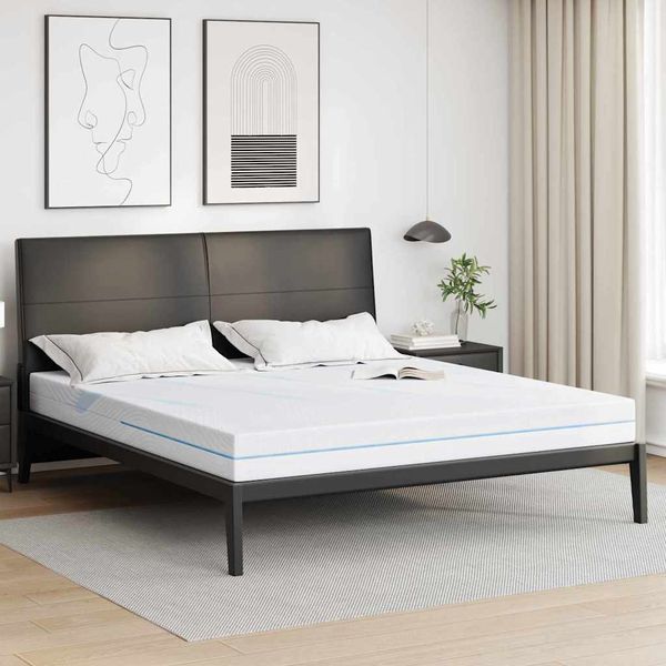 vidaXL Matrac Stredne tvrdý 180 x 200 cm Biela