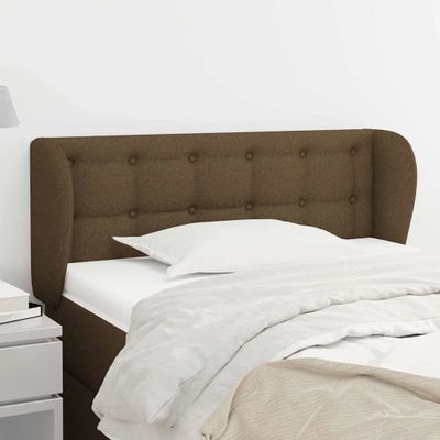 vidaXL Čelo postele so záhybmi tmavohendé 93x23x78/88 cm látka