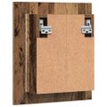 vidaXL LED zrkadlová skrinka staré drevo 40x12x45 cm kompozitné drevo