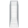 vidaXL Oblúkový gabionový kôš 200x50x120/140 cm pozinkované železo