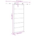 vidaXL Posuvné dvere s kovaním ESG sklo a hliník 90x205 cm